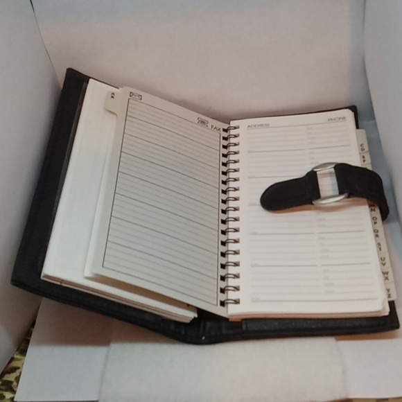 Kenneth Cole Vintage Planner Address Book Black Faux Leather 1998 - Picture 5 of 5